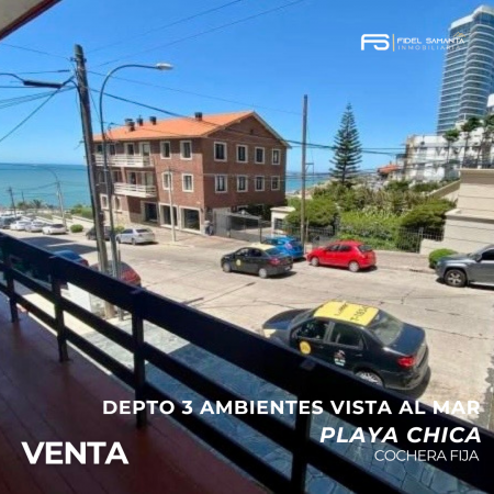 VENTA DEPTO 3 AMB EN PLAYA CHICA CON COCHERA Y VISTA AL MAR