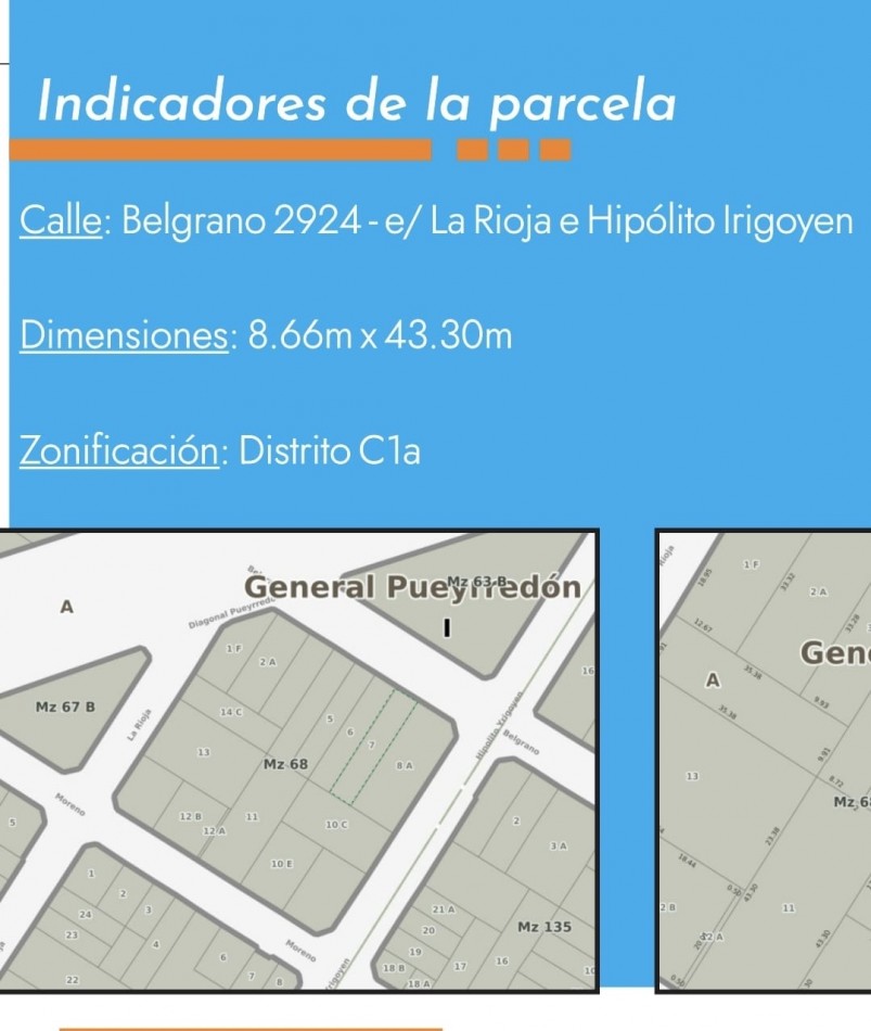 IDEAL DESARROLLO ZONIFICACION C1A!!! LOTE 280M2 C 2 LOCALES 9 DPTOS 1 CASA TIPO PH CENTRO