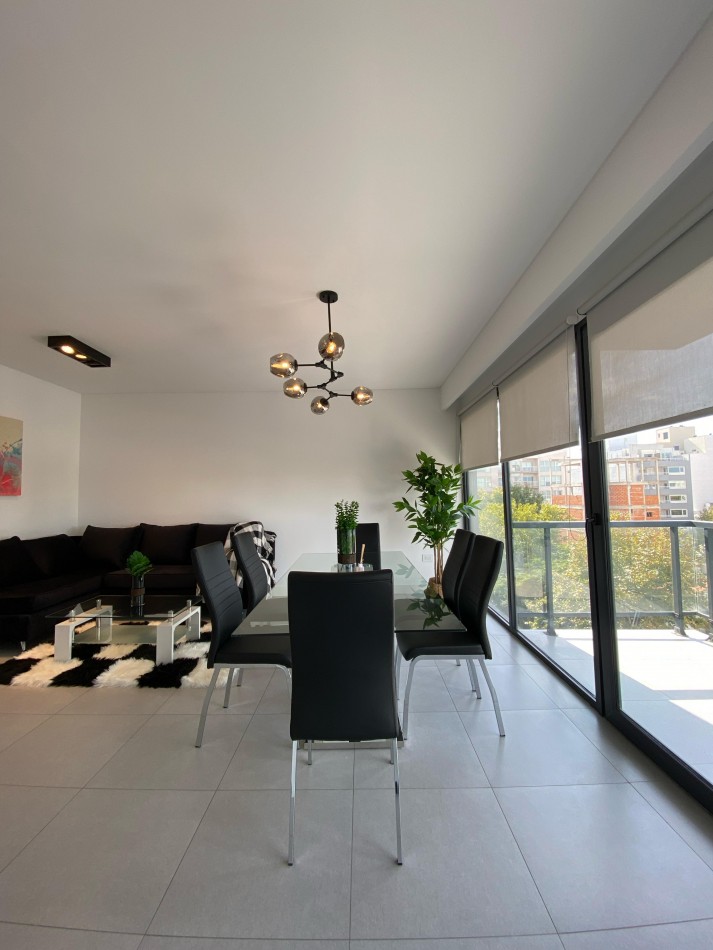 MODERNO DEPTO 3 AMB CON BALCON SALIENTE Y COCHERA AMOBLADO C QUINCHO Y JACUZZI CHAUVIN