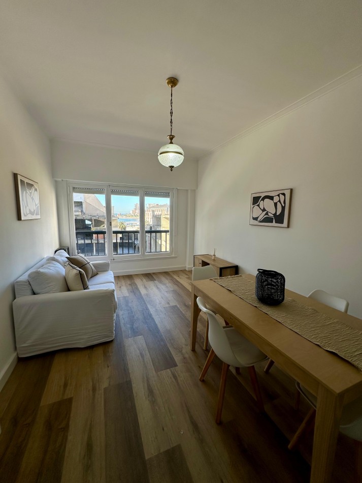 DEPARTAMENTO 3 AMB EN VENTA AMOBLADO, CON BALCON FRANCES Y VISTA PARCIAL AL MAR ¡LISTO PARA MUDARTE!