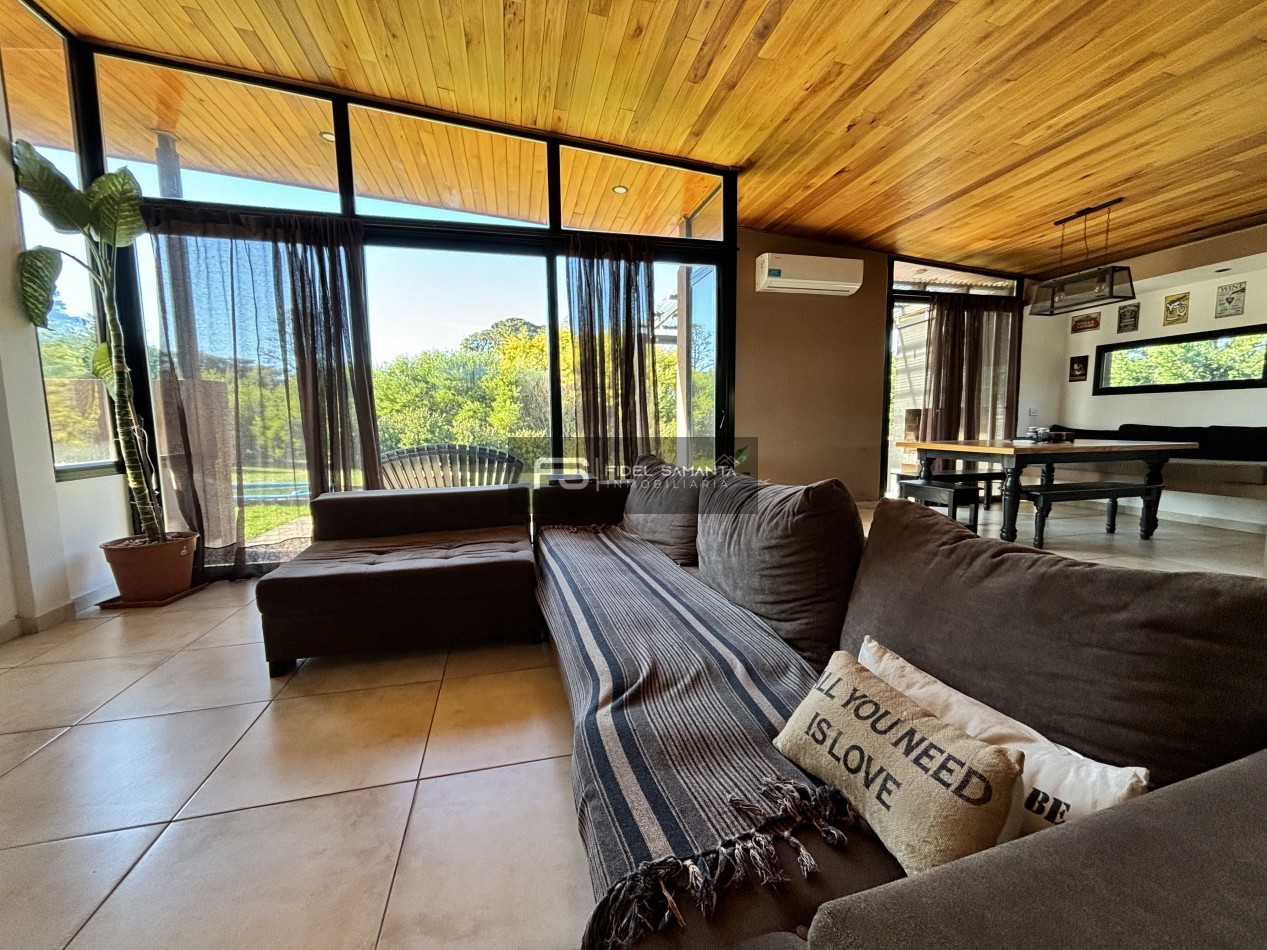 MODERNA CASA 3 AMBIENTES AMOBLADA CON PILETA EN ALQUILER 12/24 M BARRANCAS SAN BENITO