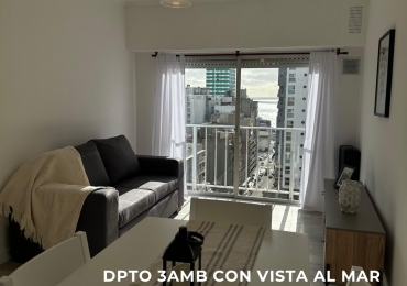 DEPARTAMENTO 3 AMBIENTES RECICLADO VISTA AL MAR CENTRO