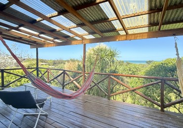 ALQUILER TEMPORAL CABAÑA LOFT CON TERRAZA  FRENTE AL MAR LUNA ROJA CHAPADMALAL